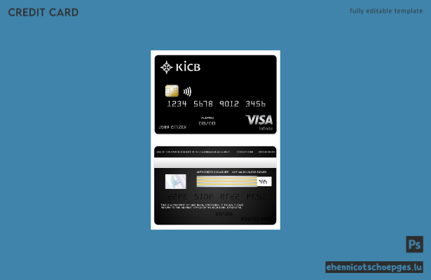 Kirgisistan KICB Bank Visa Infinite Karte – Beispielvorschau